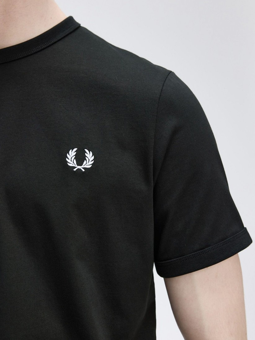 T-shirt Fred Perry Ringer Preta