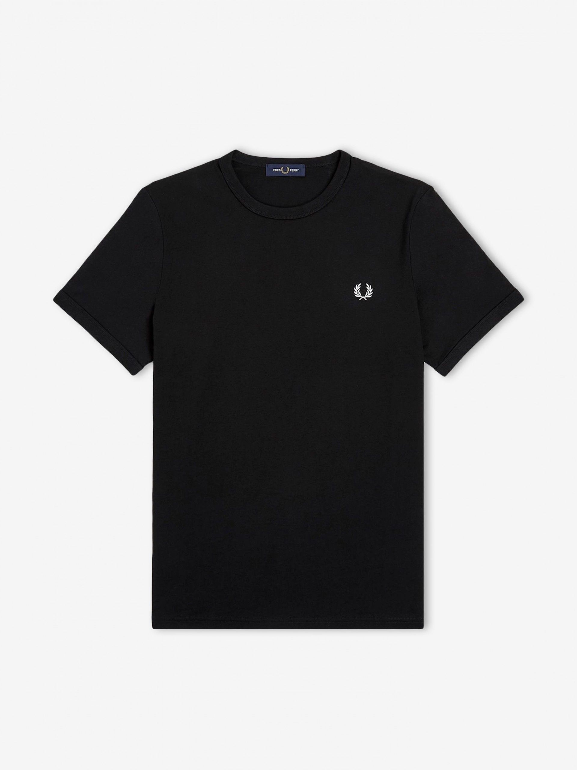 Camiseta Fred Perry Ringer Negra