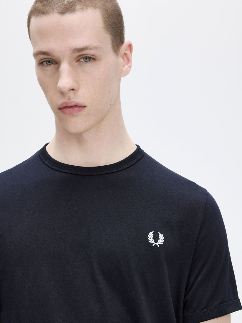 T-shirt Fred Perry Ringer Azul Marinho