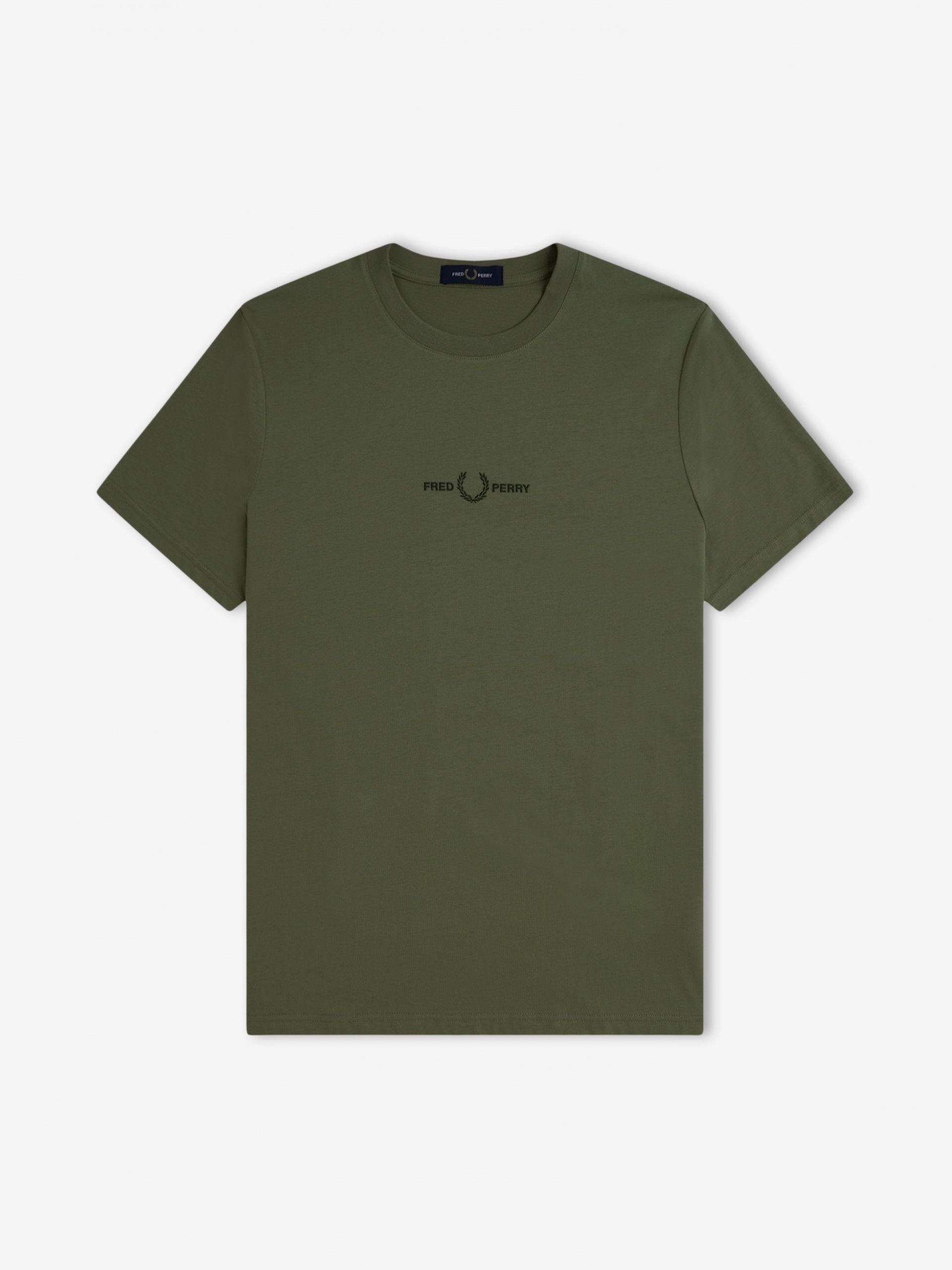 T-shirt Fred Perry Embroidered Verde