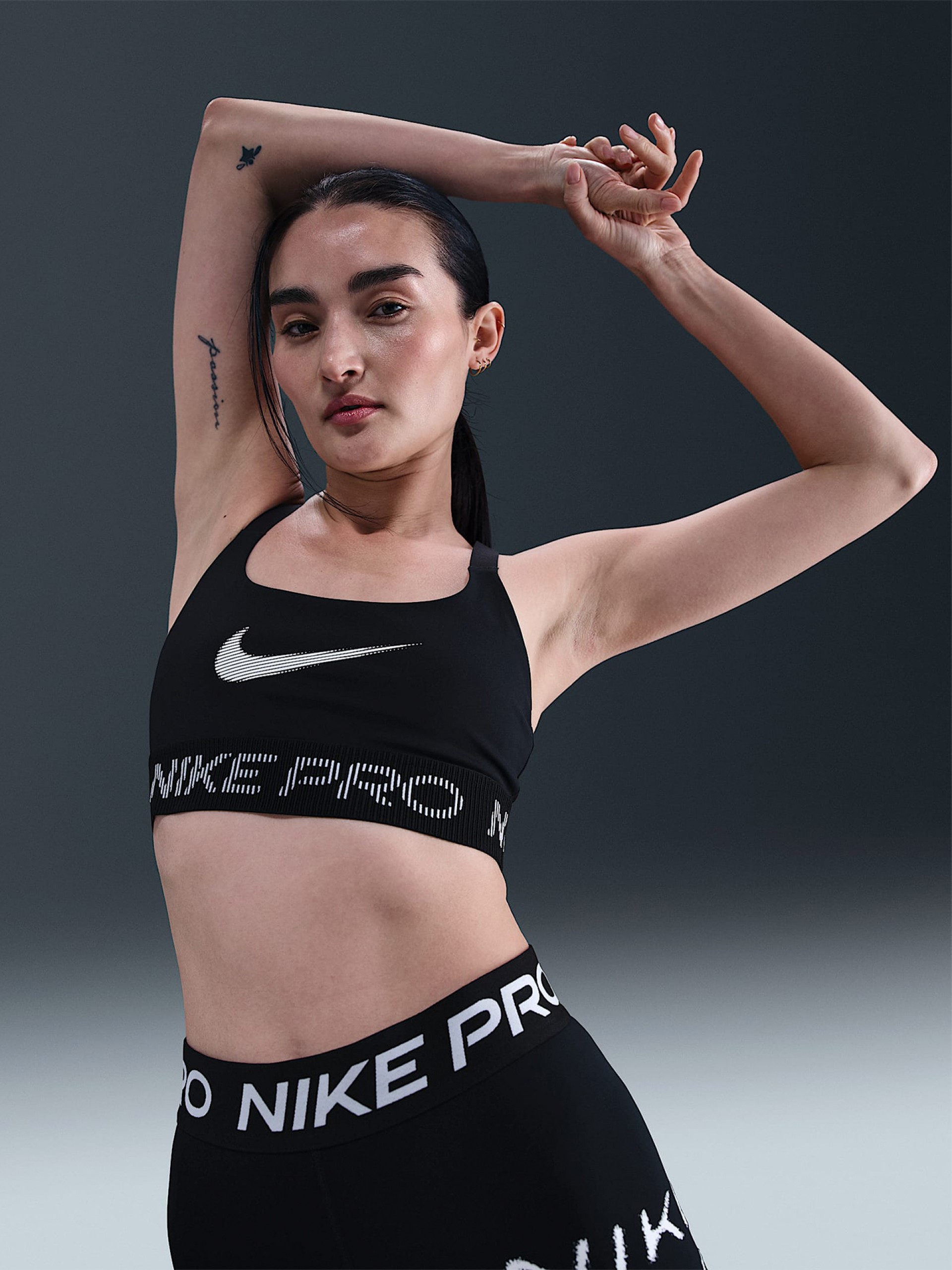 Sujetador Deportivo Nike Pro Sujeción Ligera Negro