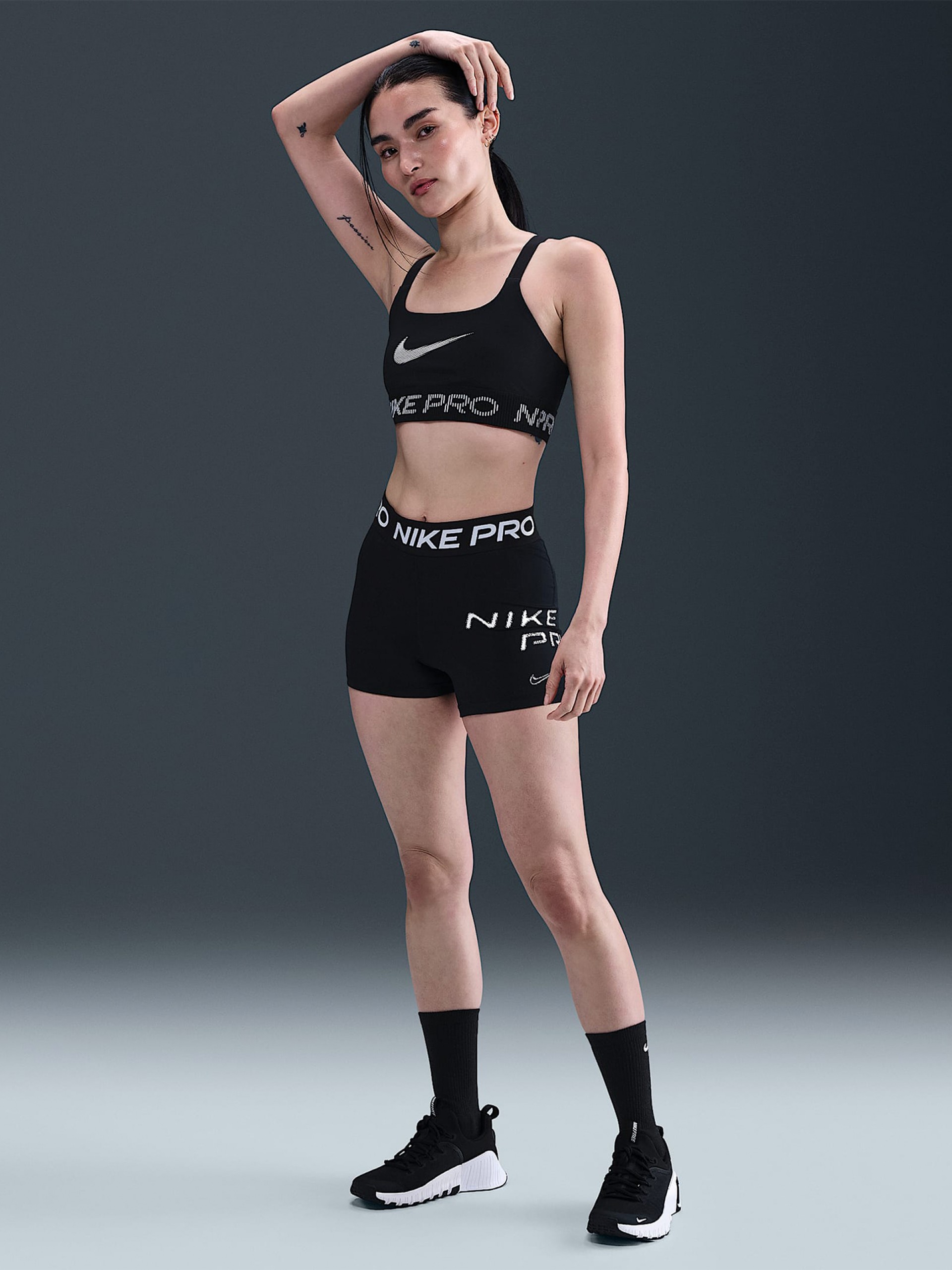 Sujetador Deportivo Nike Pro Sujeción Ligera Negro