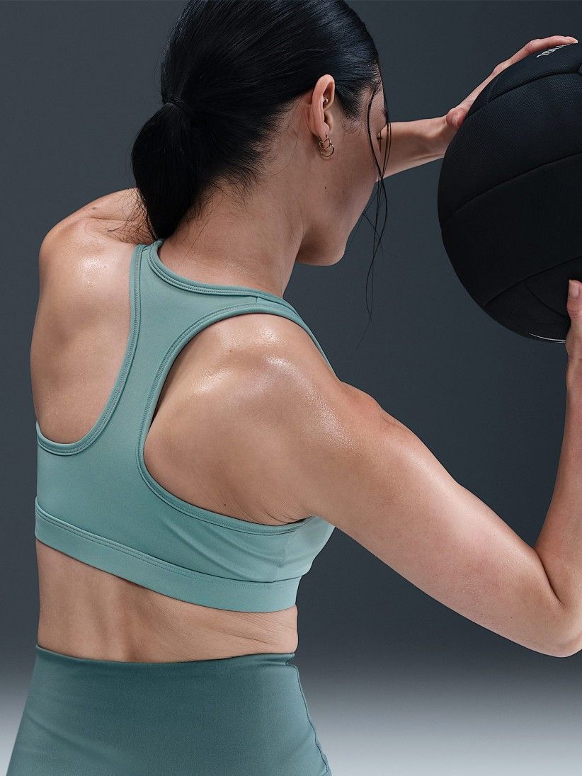 Nike Swoosh Light Support Green Sports Bra