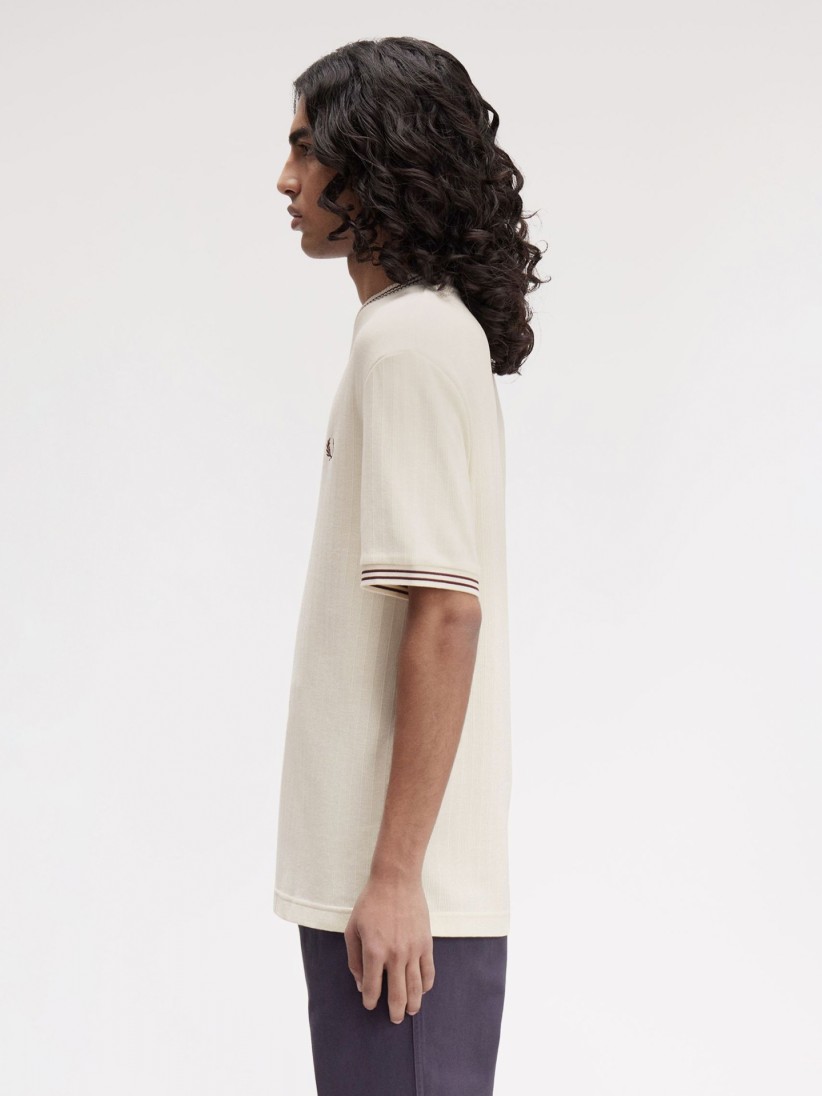 T-shirt Fred Perry Ribbed Jersey Bege