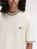 T-shirt Fred Perry Ribbed Jersey Bege