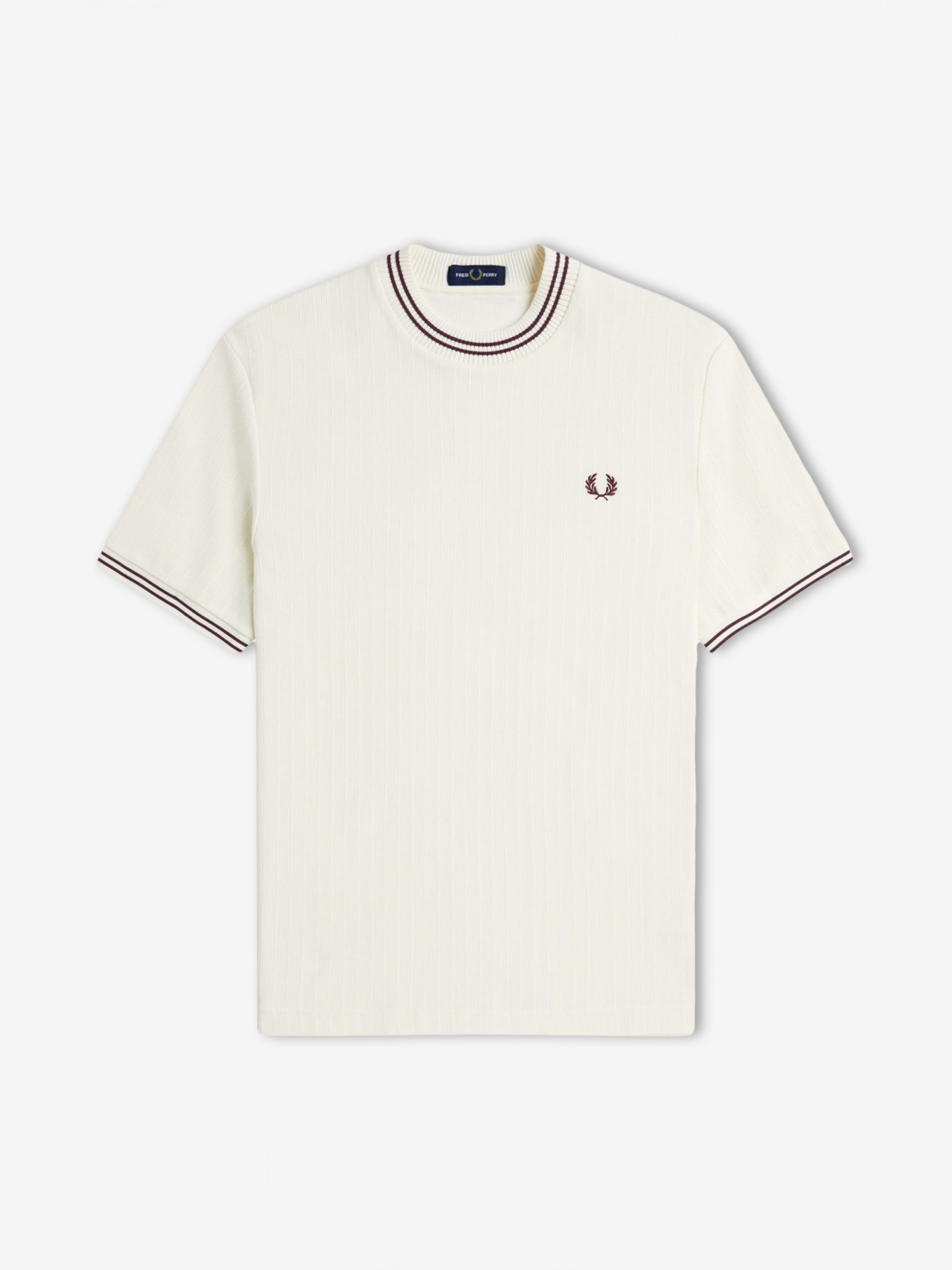 T-shirt Fred Perry Ribbed Jersey Bege