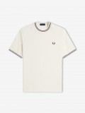 T-shirt Fred Perry Ribbed Jersey Bege