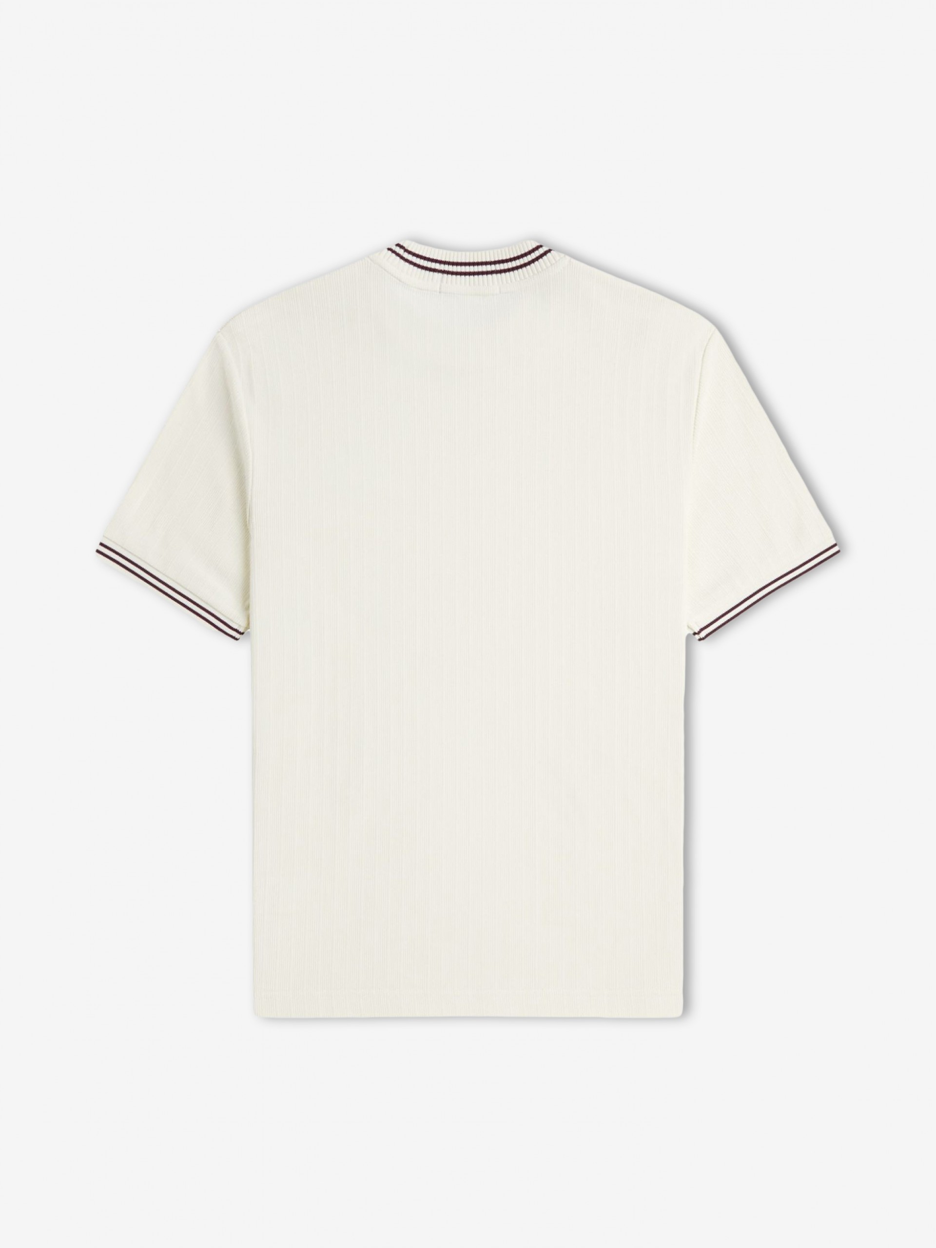 Fred Perry Ribbed Jersey Beige T-shirt