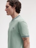 Fred Perry Ribbed Jersey Green T-shirt