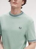 Fred Perry Ribbed Jersey Green T-shirt
