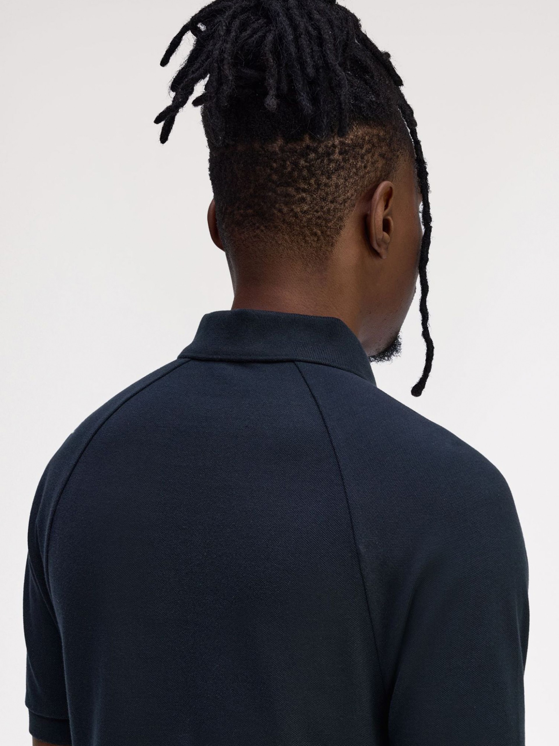 Polo con Cremallera Fred Perry Piqué Azul Marino