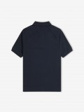 Fred Perry Piqu Navy Blue Zip Polo Shirt