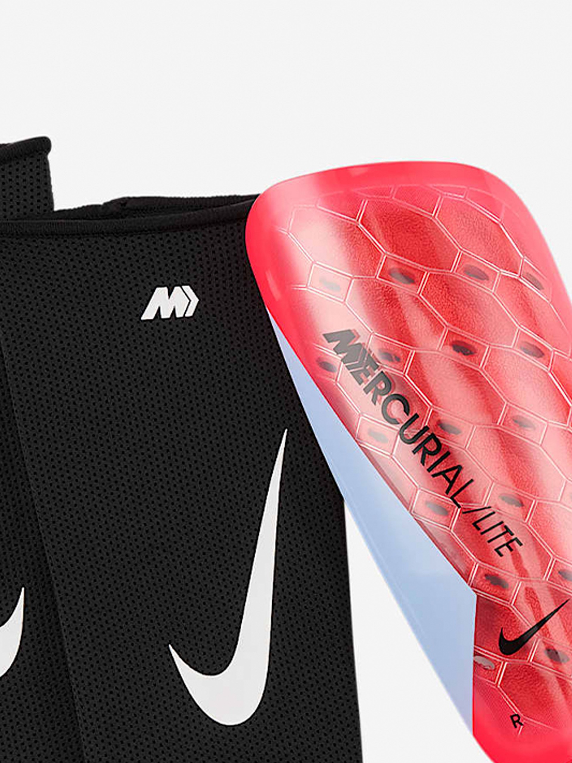 Espinilleras Nike Mercucial Lite Rojas