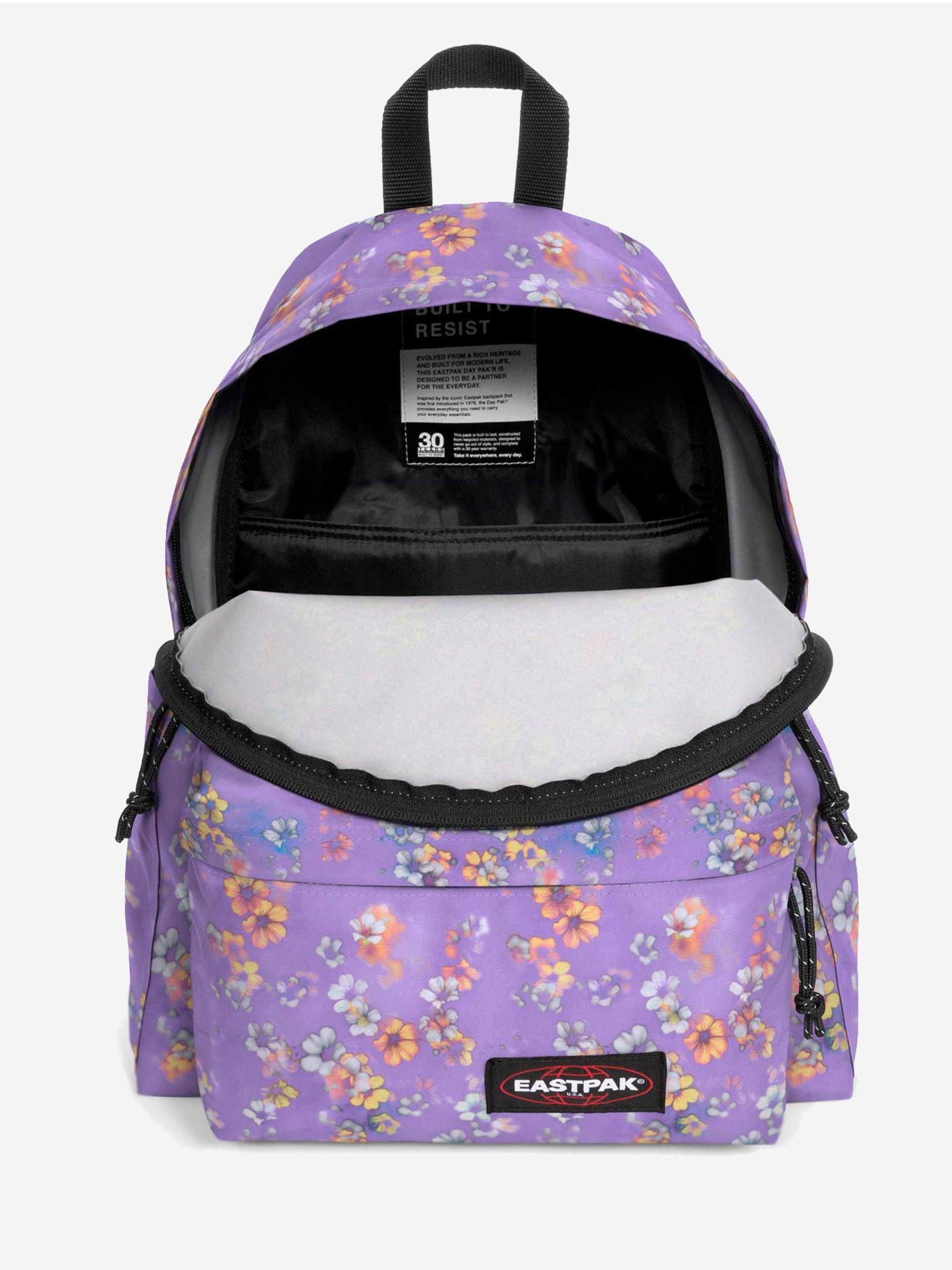 Mochila Escolar Eastpak Day Pak'R Floral Fade Lilás