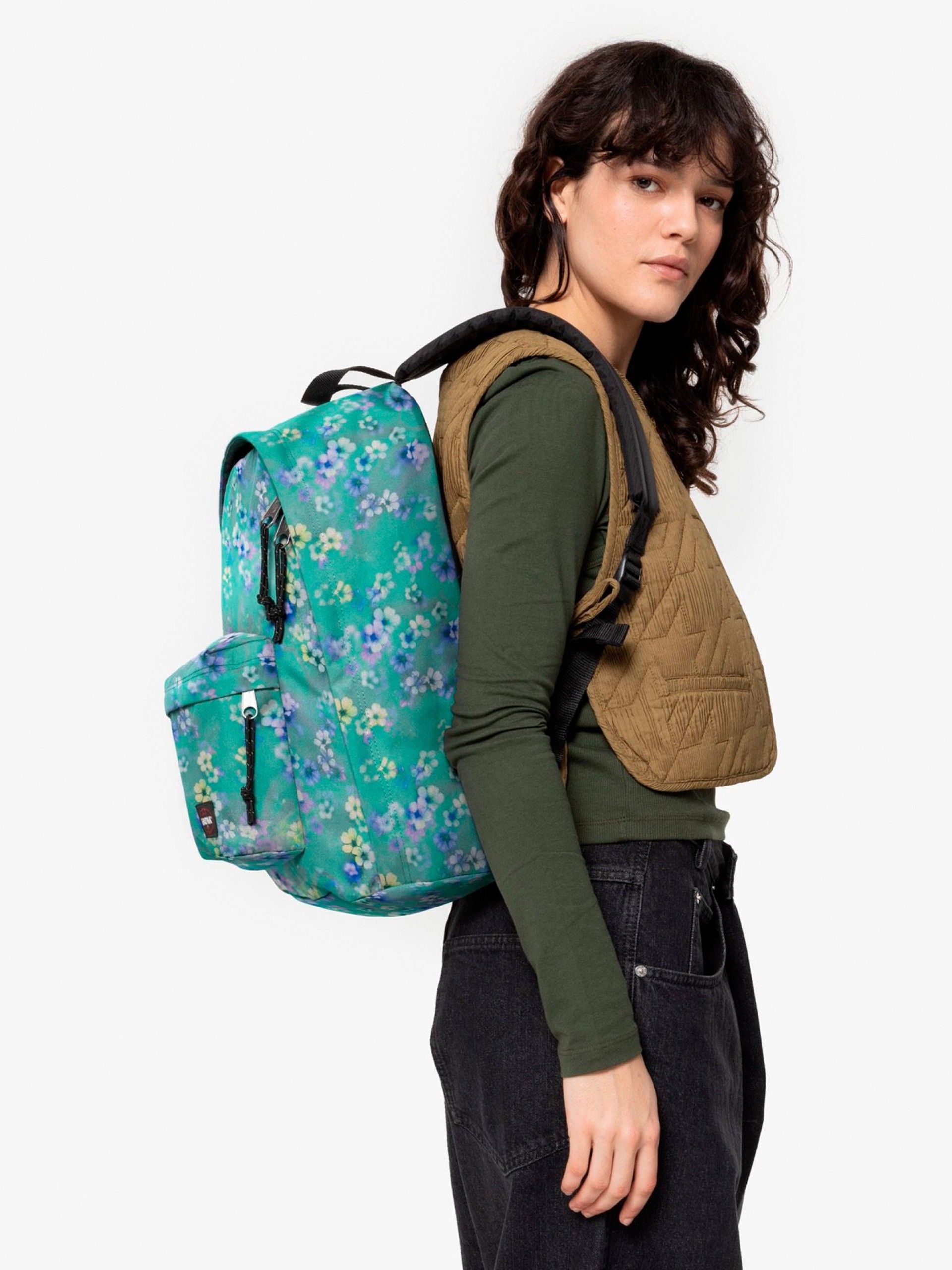 Mochila Escolar Eastpak Out Of Office Floral Verde