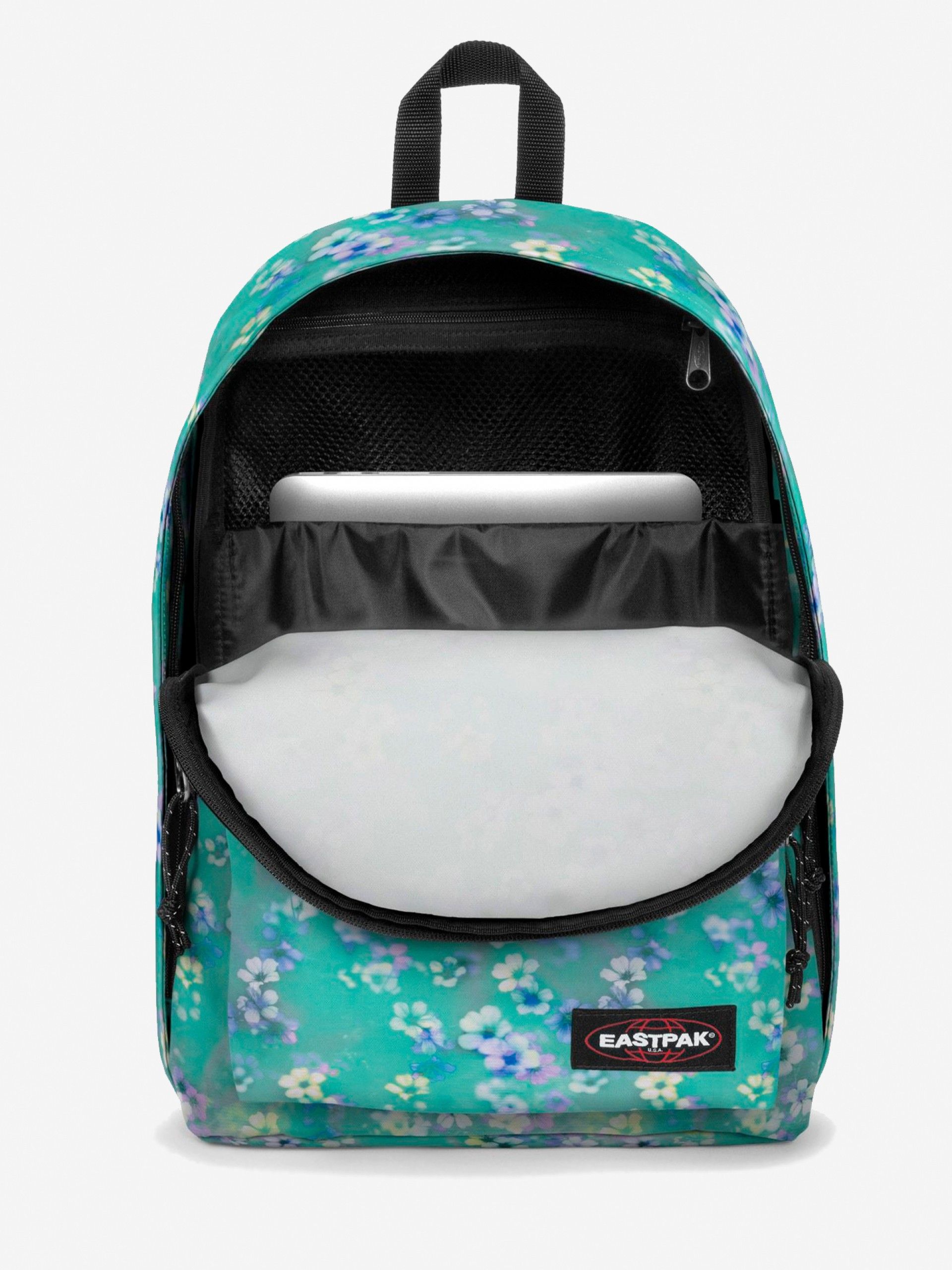 Mochila Escolar Eastpak Out Of Office Floral Verde