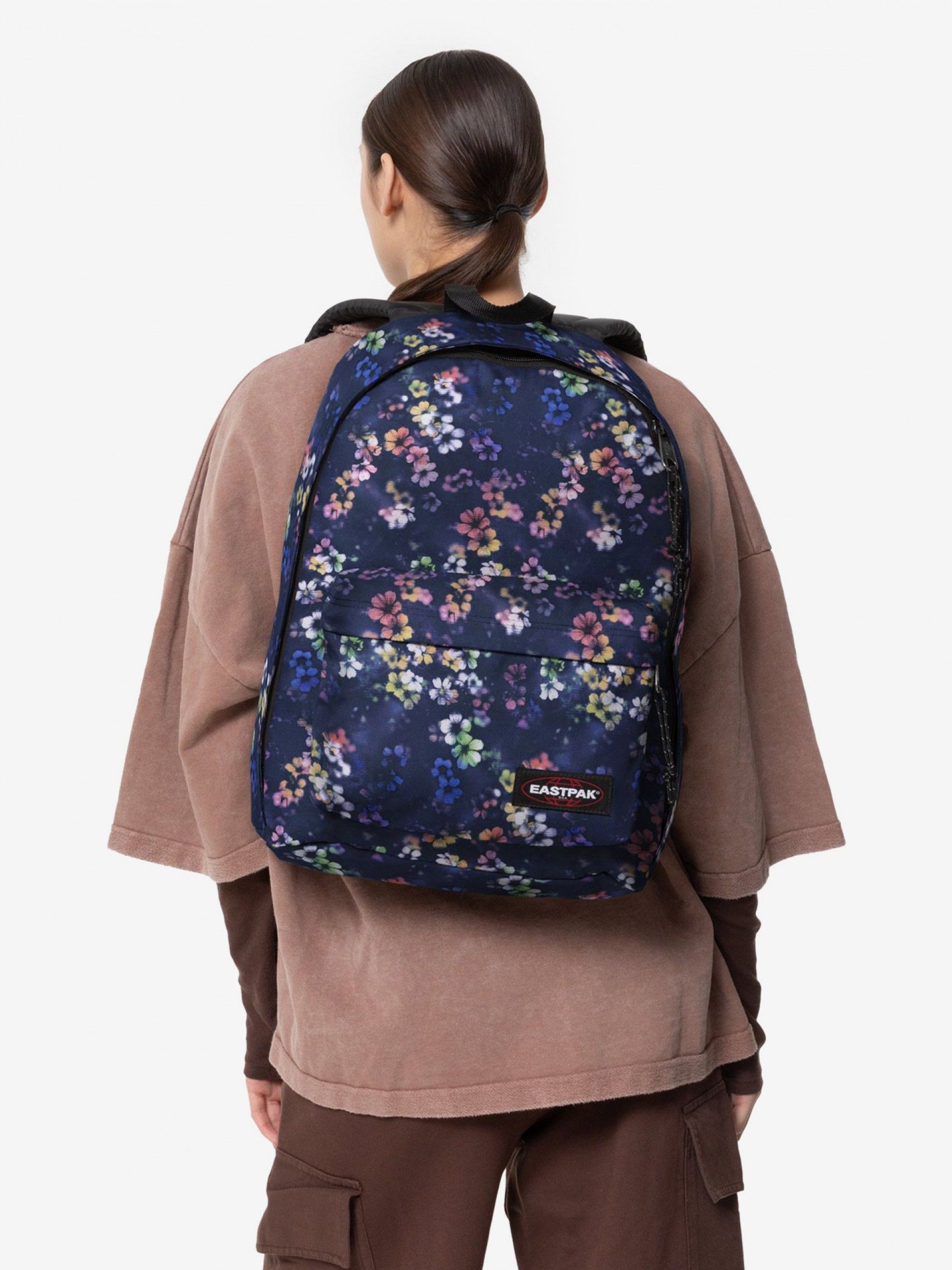 Mochila Escolar Eastpak Out Of Office Floral Fade Azul