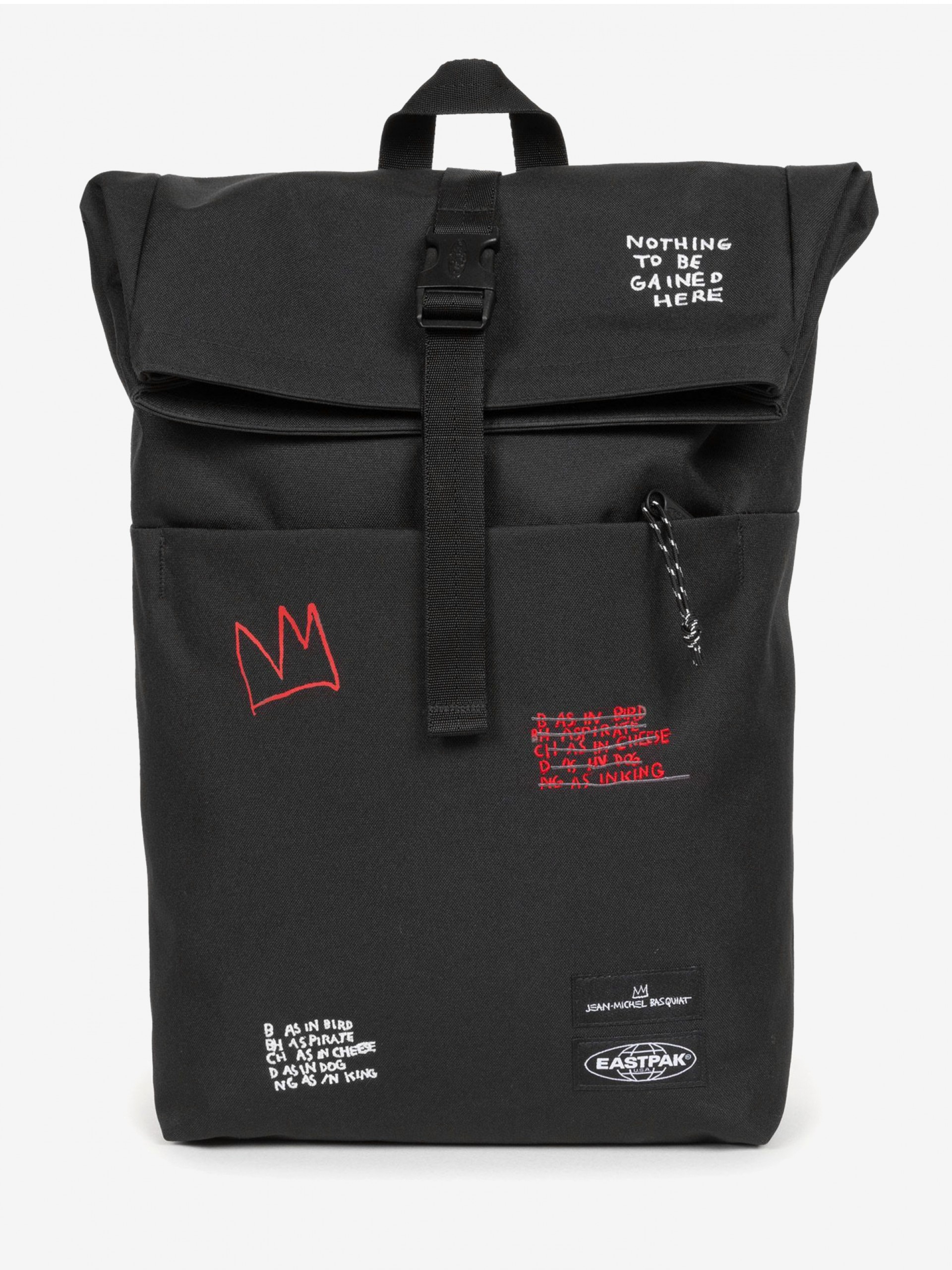 Mochila Eastpak Up Roll M Basquiat Quotes Negra