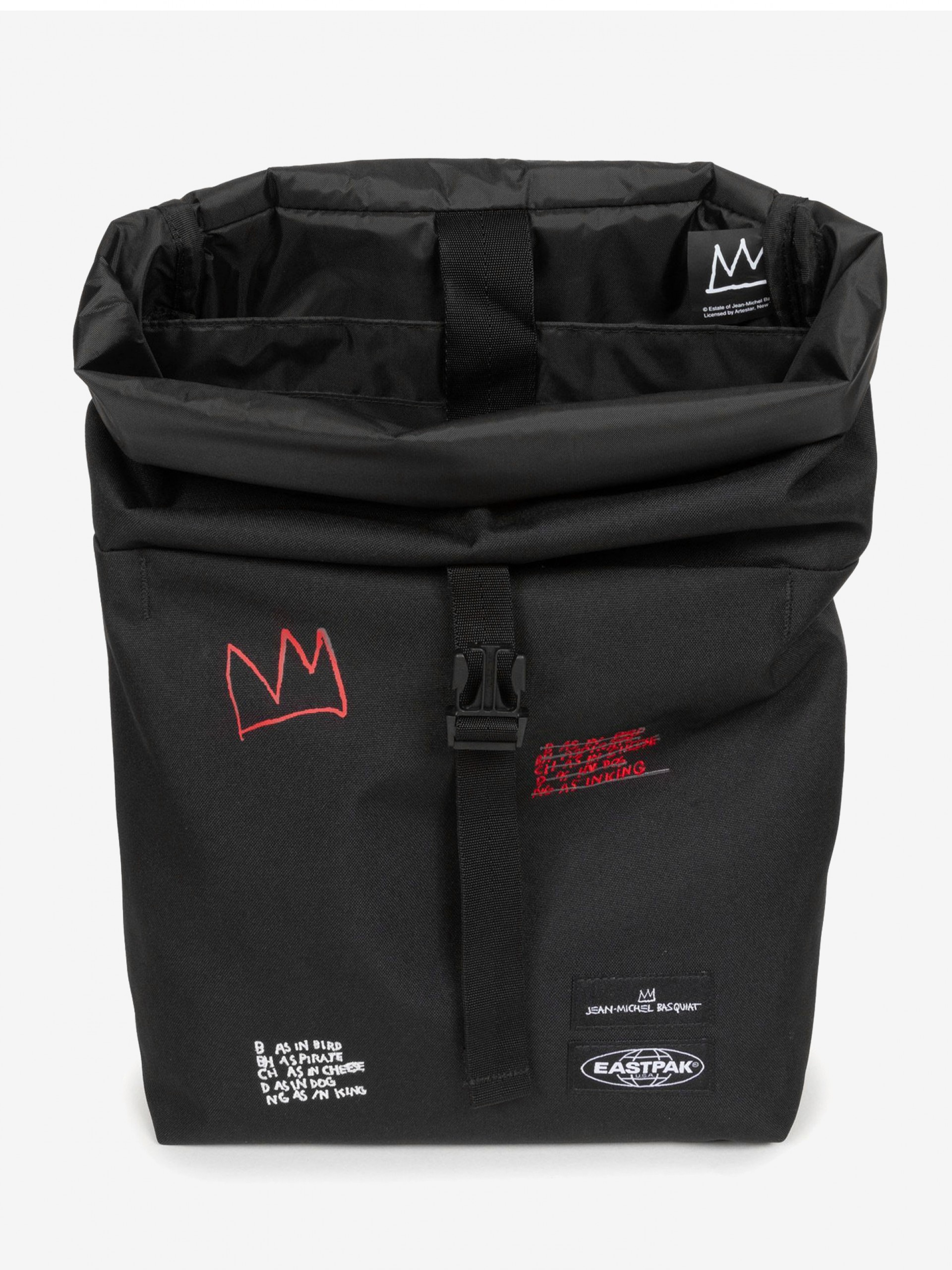 Mochila Eastpak Up Roll M Basquiat Quotes Negra