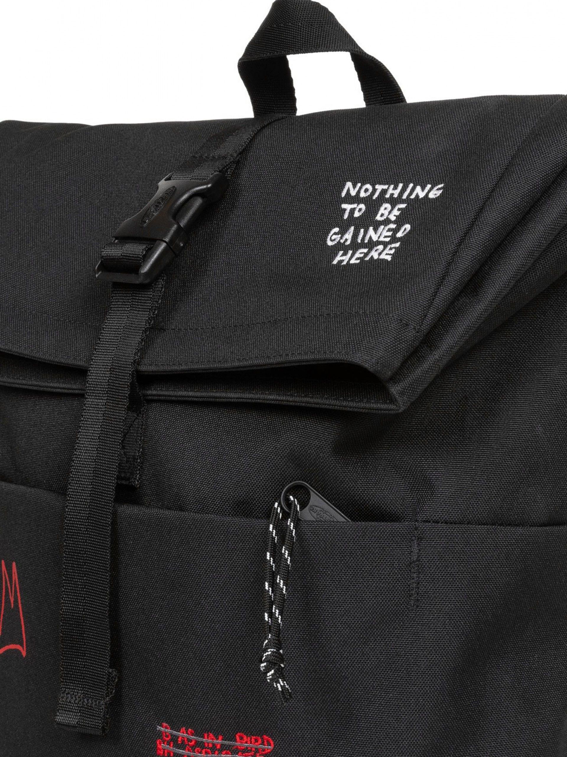 Mochila Eastpak Up Roll M Basquiat Quotes Negra