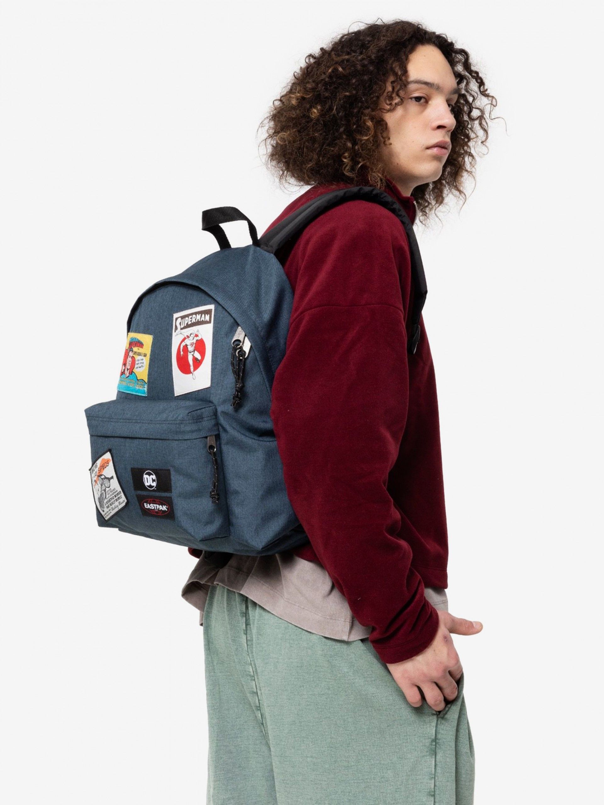 Mochila Escolar Eastpak Padded Pak'R DC Icons Super-Homem Azul