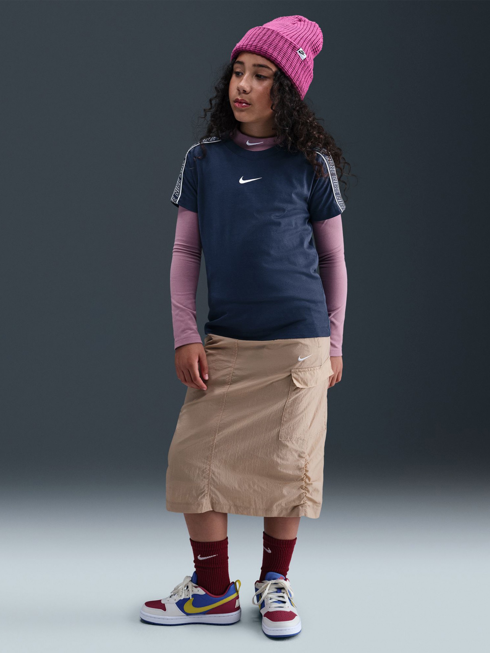 Camiseta Nike Sportswear Júnior Azul