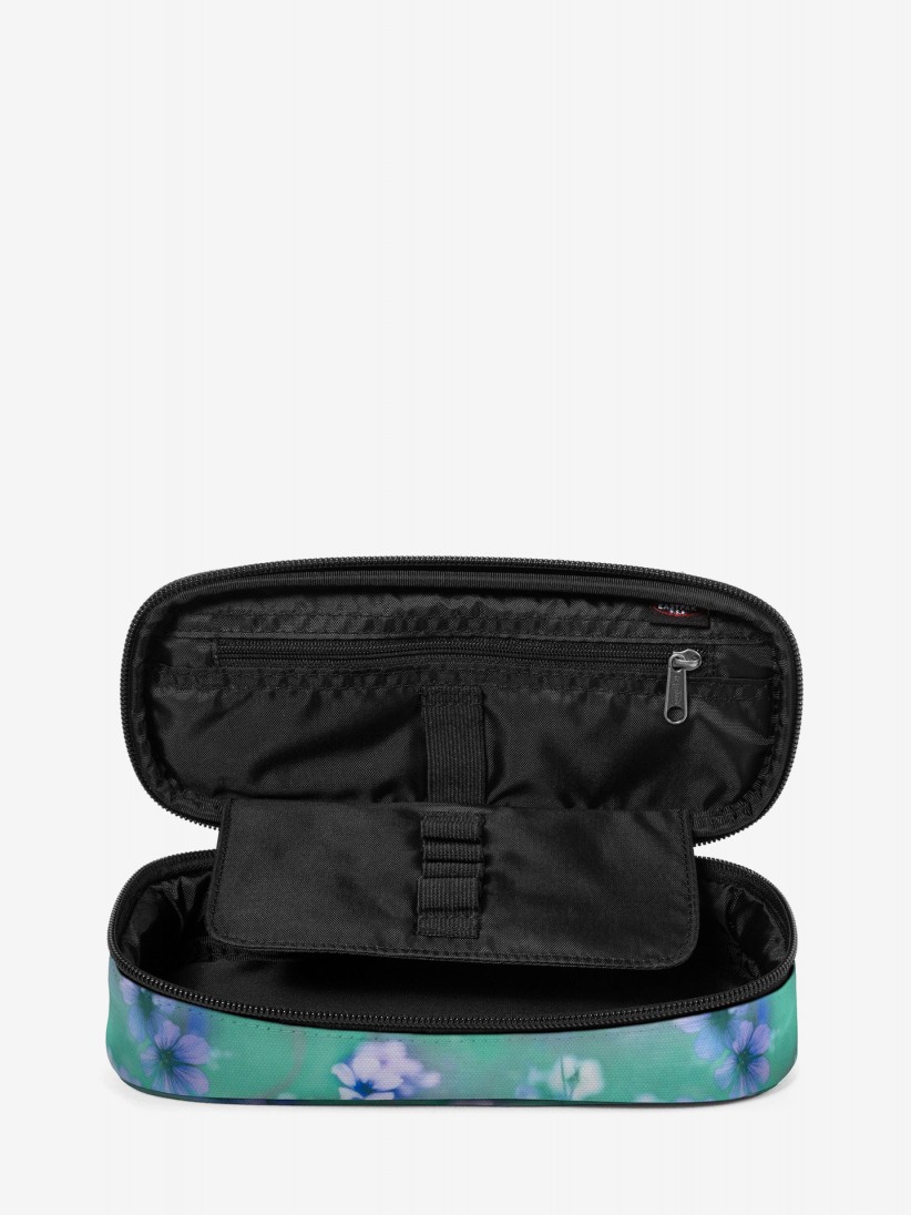 Estojo Eastpak Oval Single Floral Fade Verde