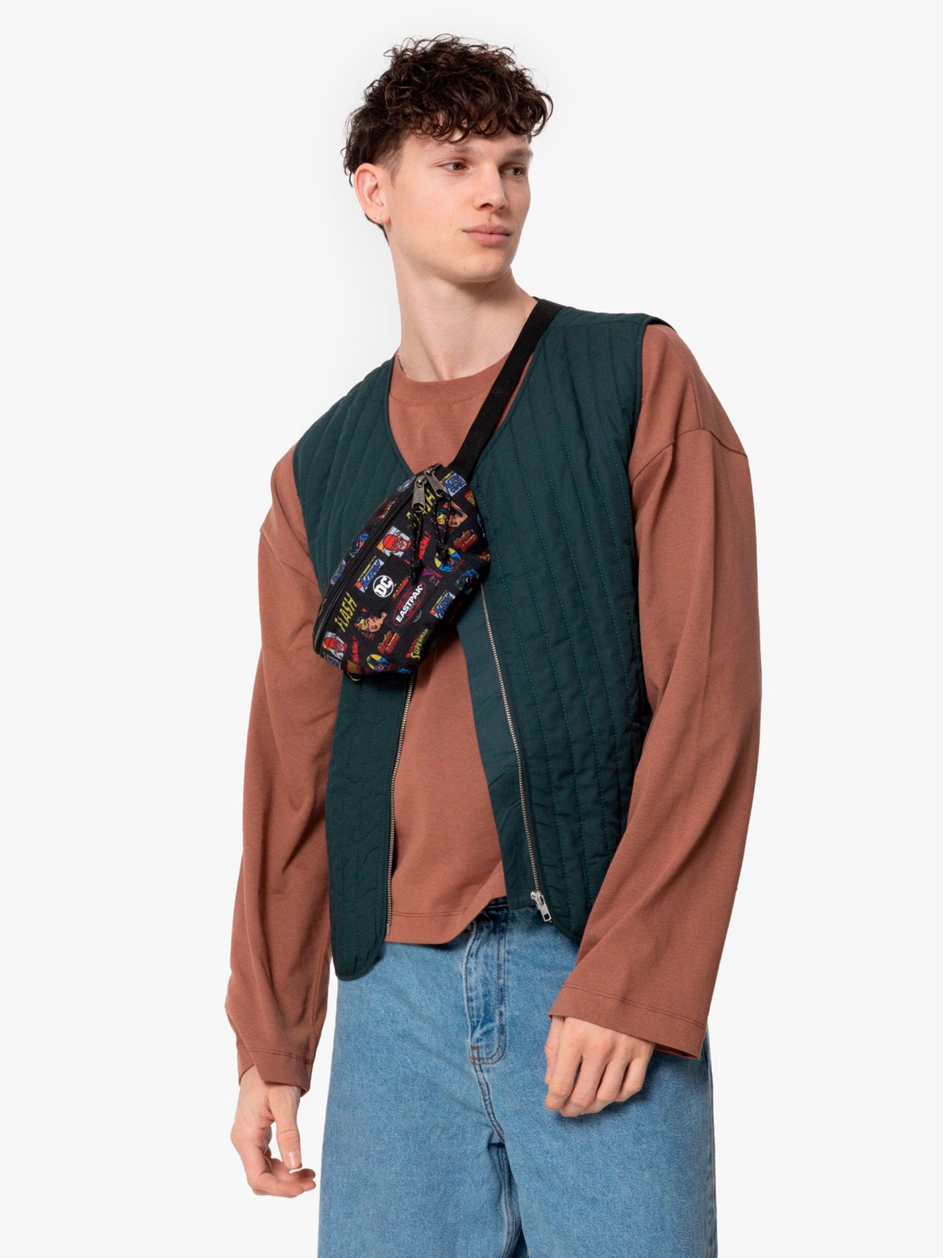 Bolsa de Cintura Eastpak Springer DC Icons Super-Homem Preta