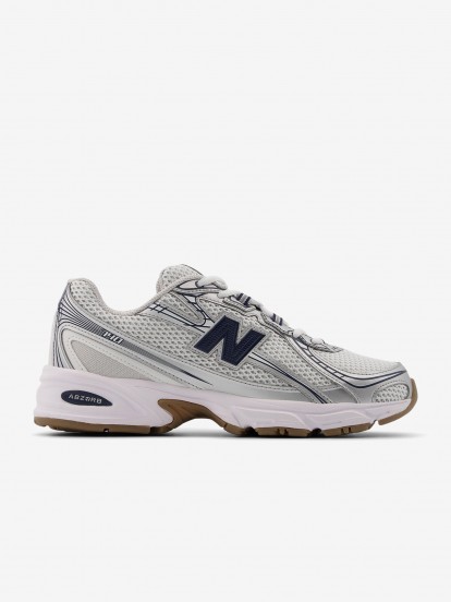 New Balance U740 V2 White and Blue Sneakers