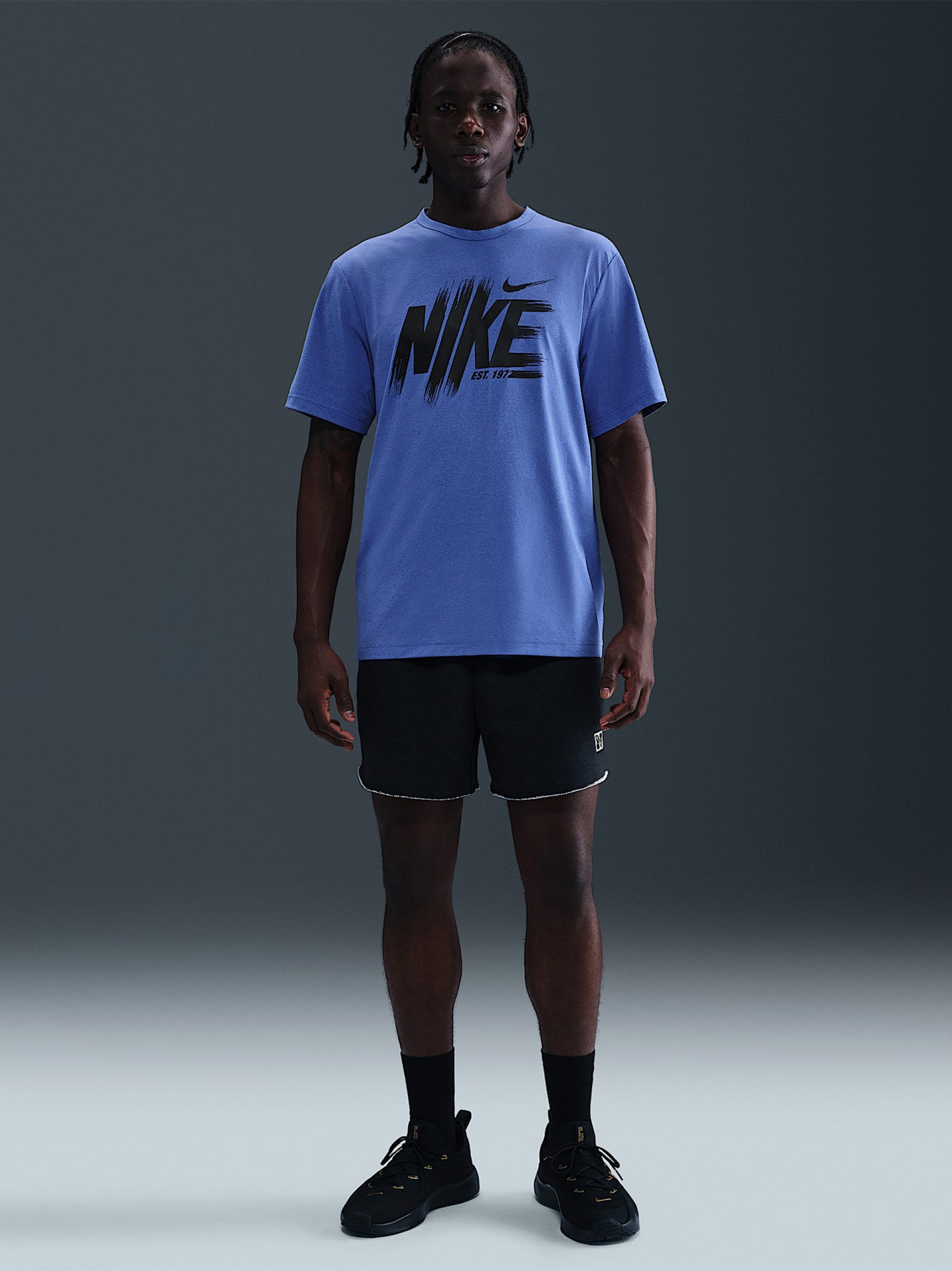 Camiseta de Entrenamiento Nike Hyverse Dri-FIT UV Azul Para Hombre