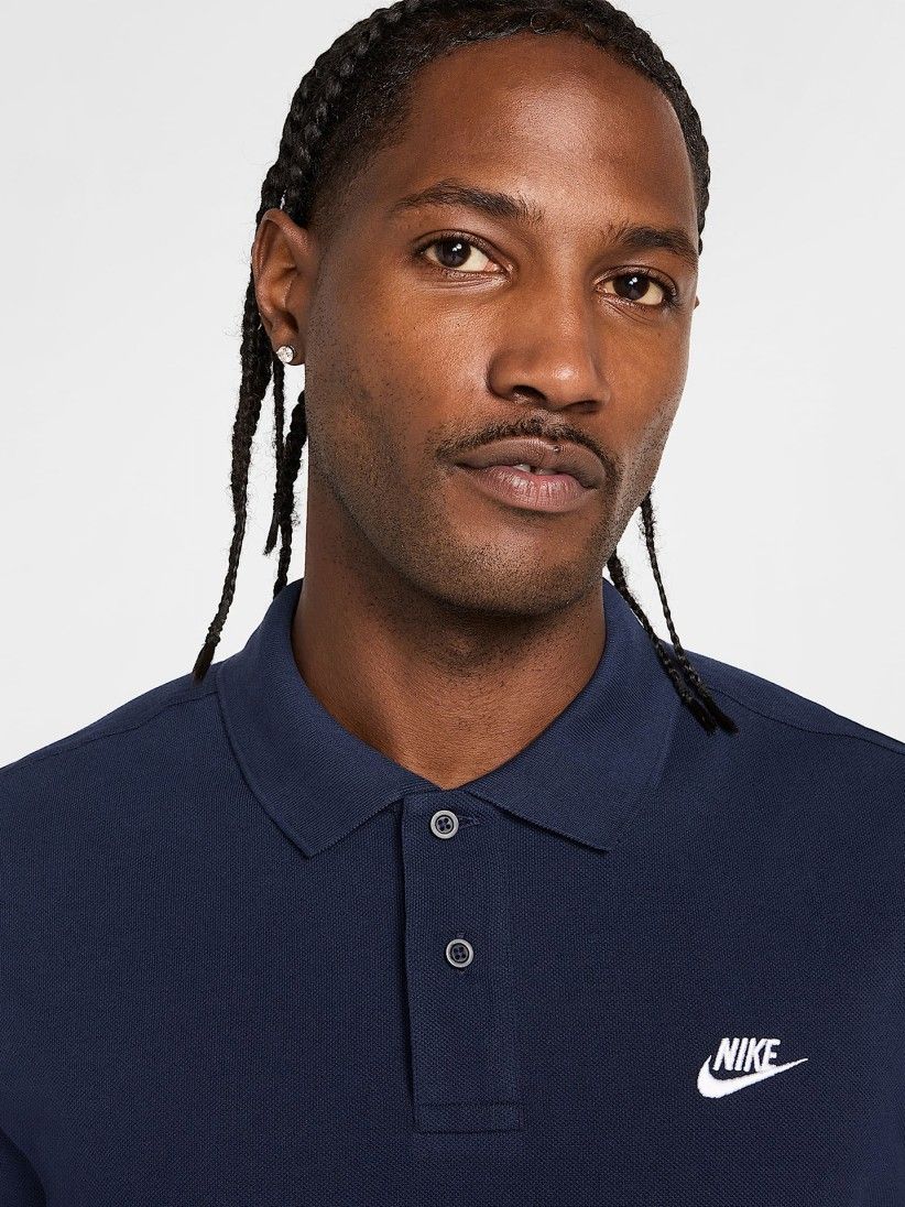 Polo Nike Club Azul Marinho Para Homem