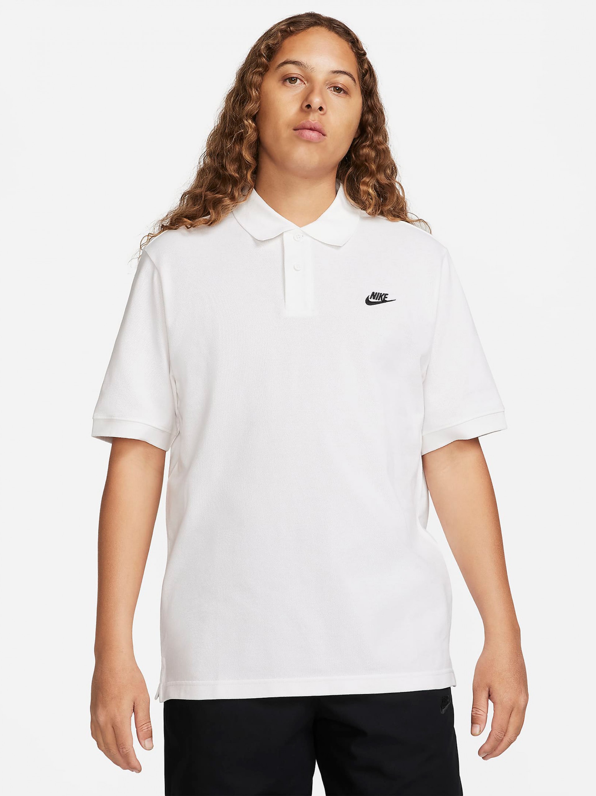 Nike Club White Polo Shirt For Men