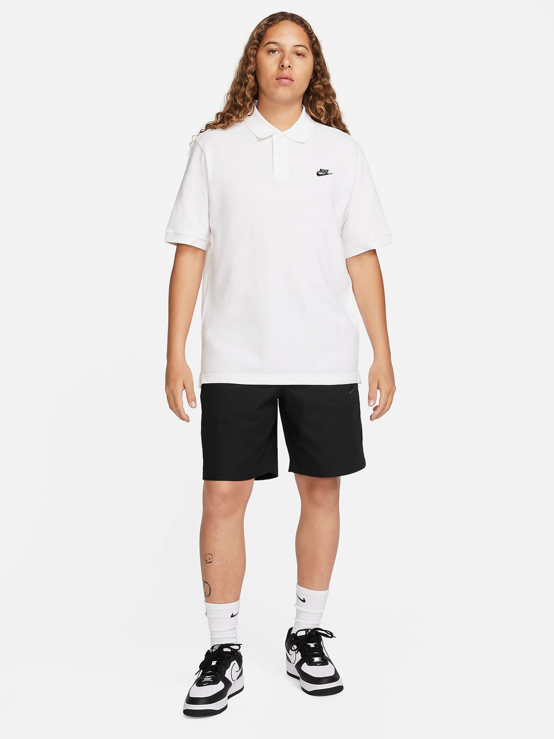 Nike Club White Polo Shirt For Men