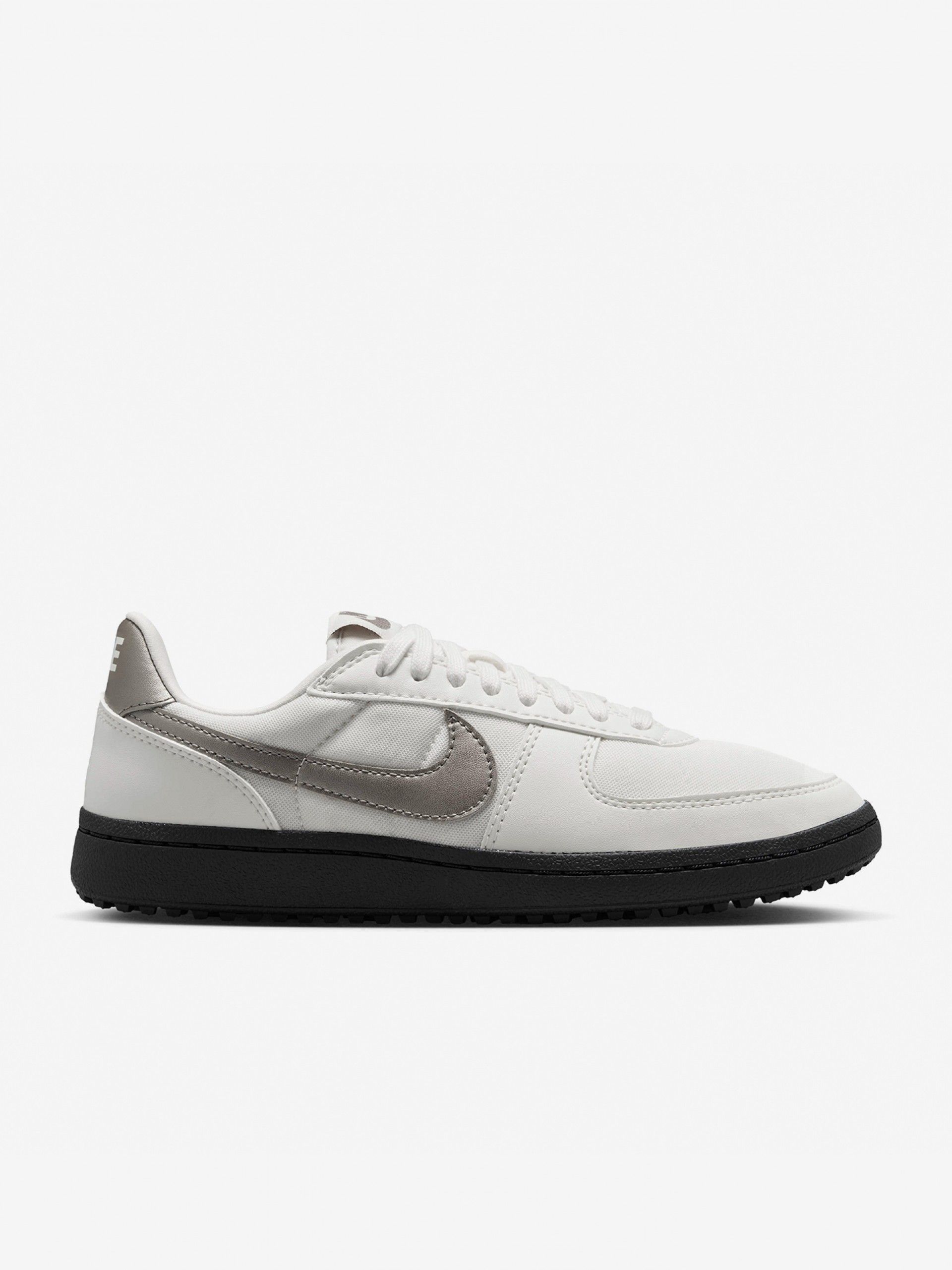 Sapatilhas Nike Field General Brancas e Prateadas Para Mulher