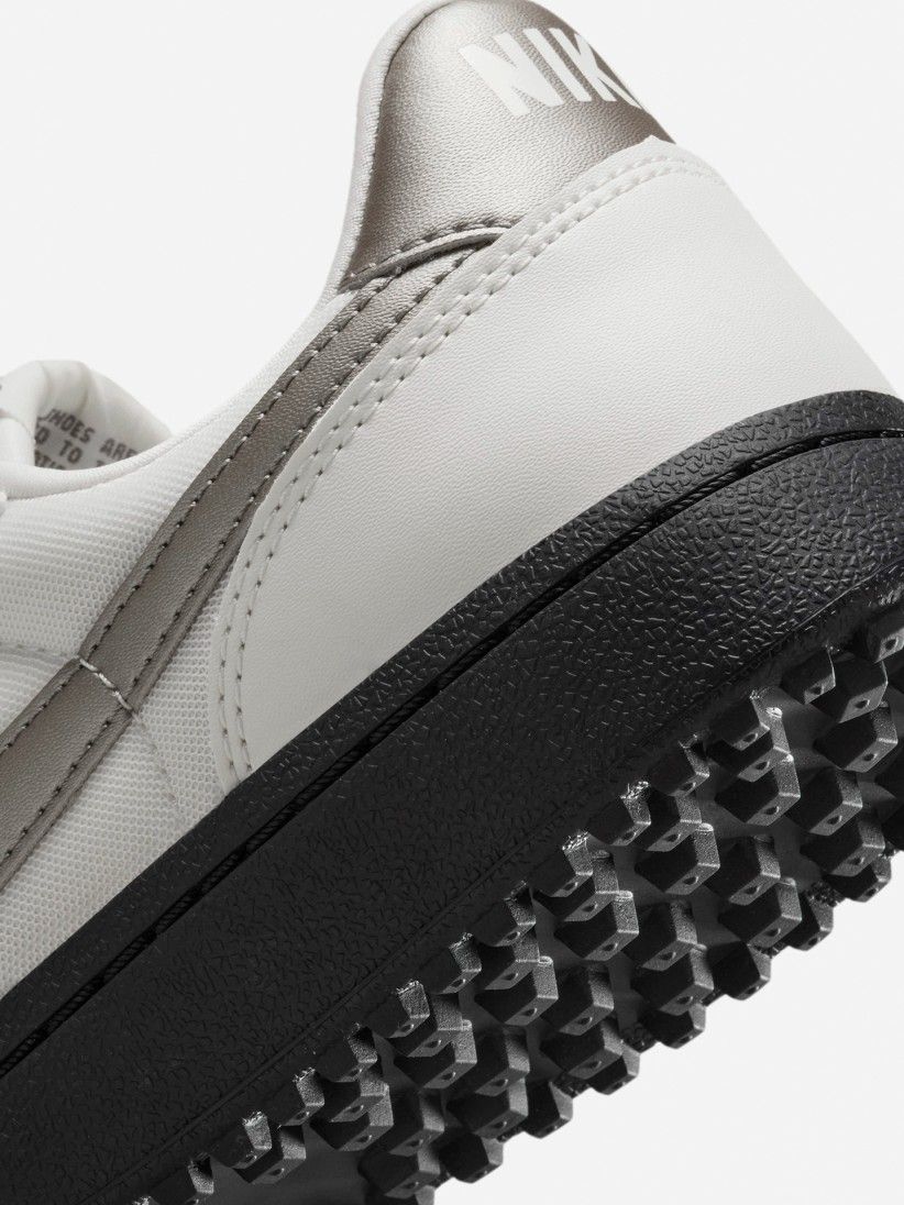 Nike Field General White and Silver Sneakers For Women