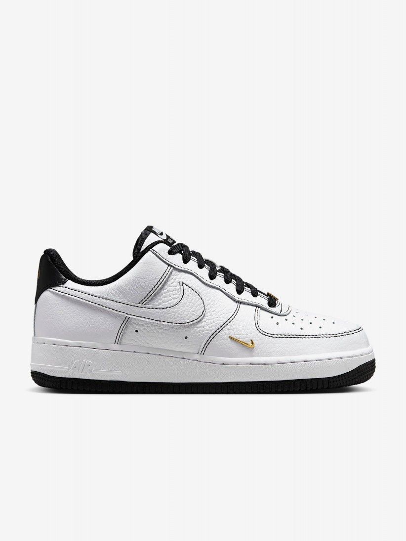 Sapatilhas Nike Air Force 1 07 Mini Jewel Brancas e Pretas Para Mulher