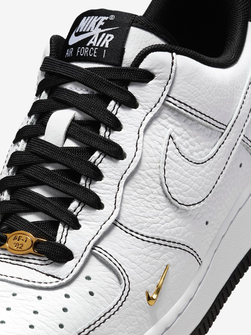 Nike Air Force 1 07 Mini Jewel White and Black Sneakers For