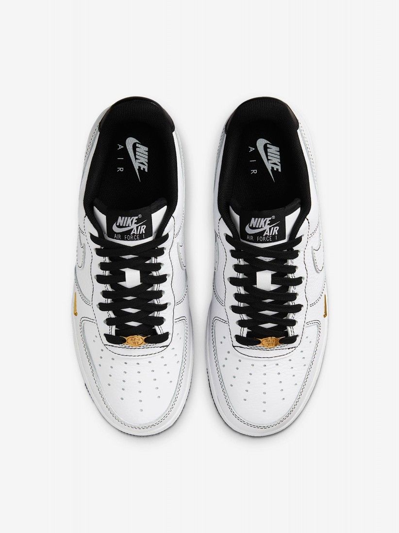 Sapatilhas Nike Air Force 1 07 Mini Jewel Brancas e Pretas Para Mulher