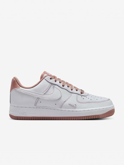 Nike Air Force 1 07 Mini Jewel White and Pink Sneakers For Women