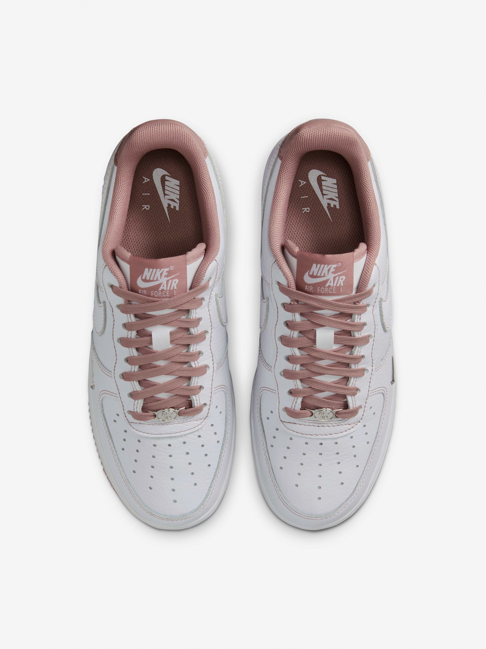 Zapatillas Nike Air Force 1 07 Mini Jewel Blancas y Rosa Para Mujer