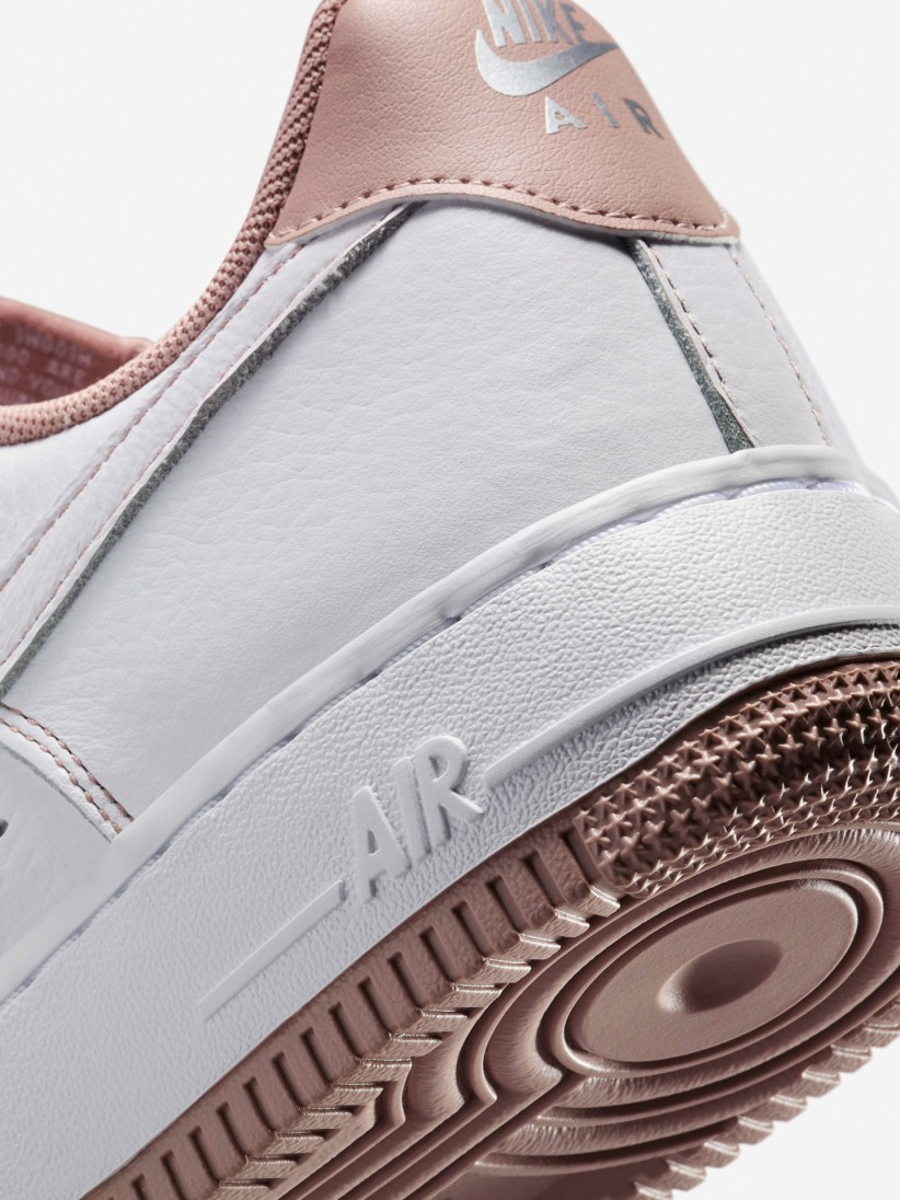 Sapatilhas Nike Air Force 1 07 Mini Jewel Brancas e Rosa Para Mulher