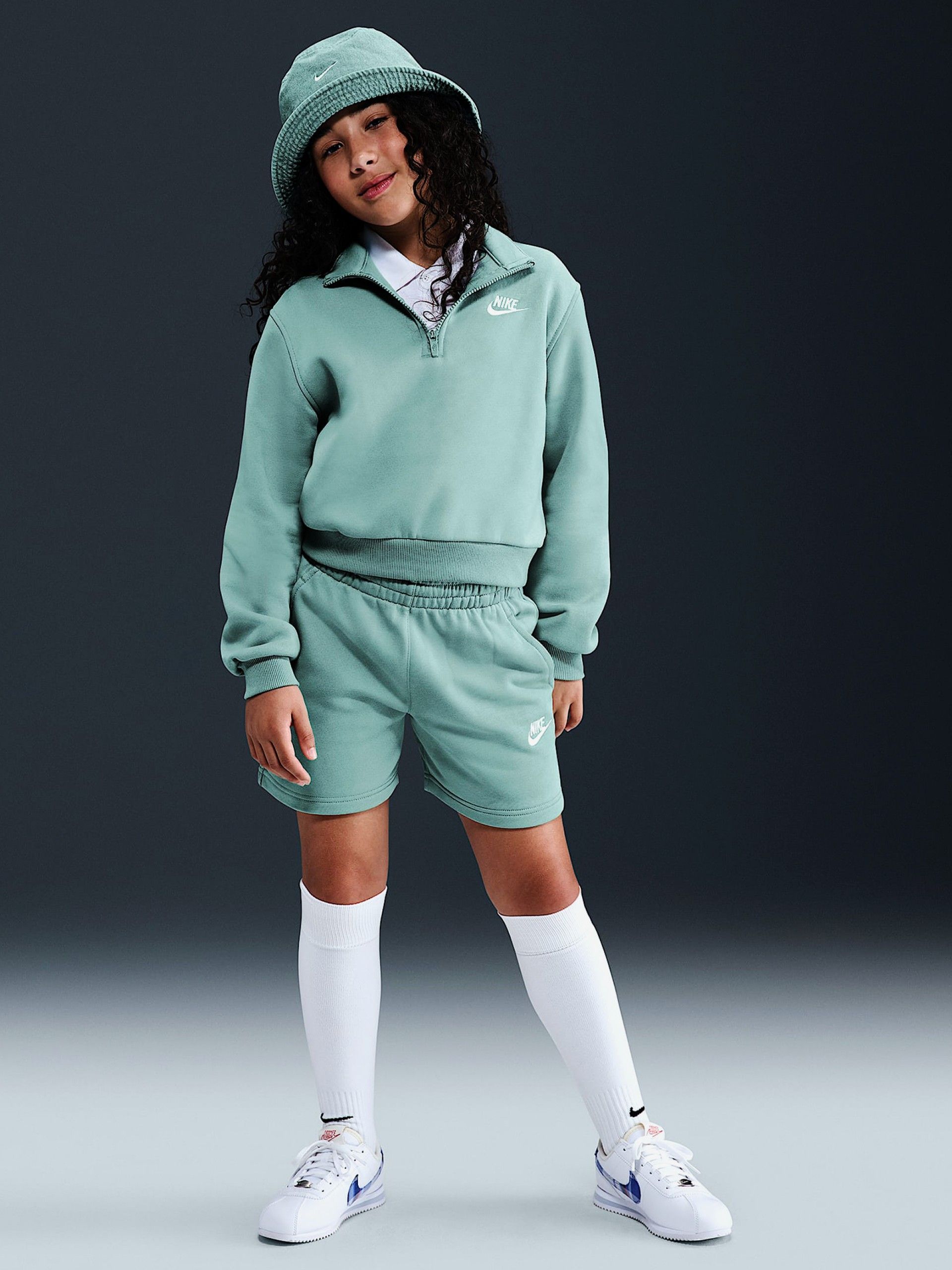 Calções Nike Sportswear Club Fleece 13cm Júnior Verdes