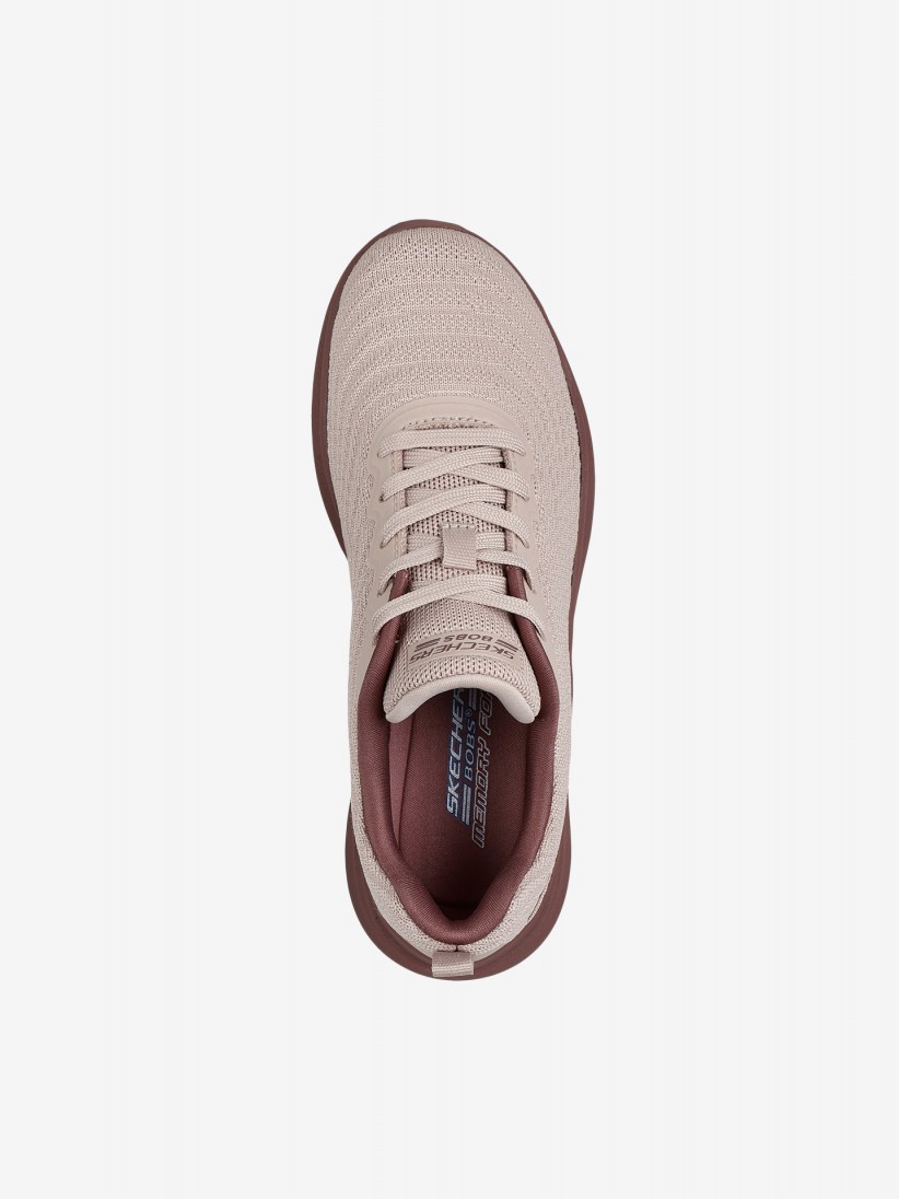 Sapatilhas Skechers Bobs Moda Flex - Mellow Dawn Bege e Castanhas