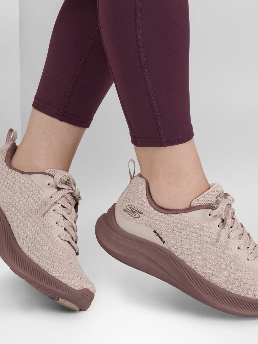 Sapatilhas Skechers Bobs Moda Flex - Mellow Dawn Bege e Castanhas