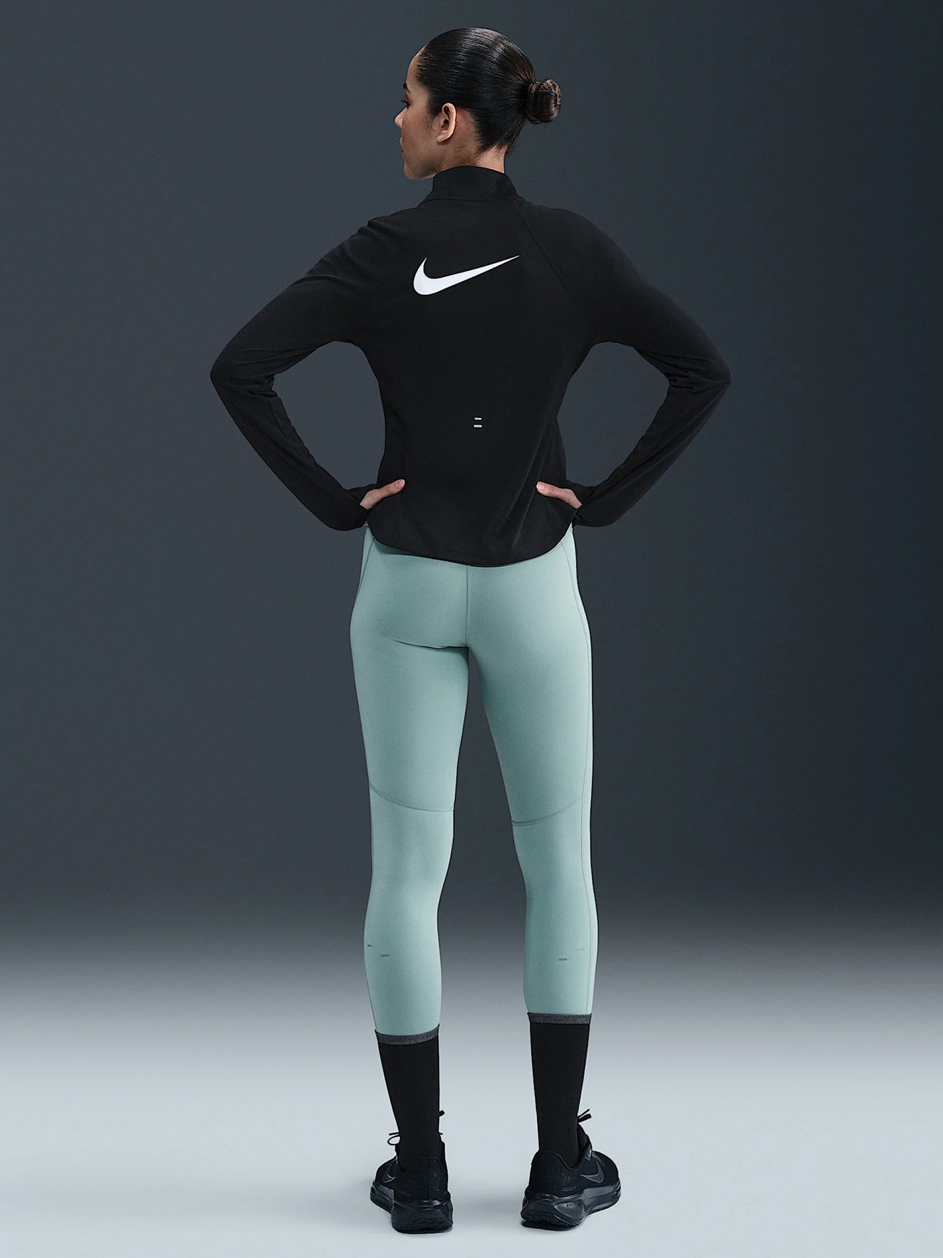 Leggings de Running Nike Tempo 7/8 High Rise Verdes Para Mujer