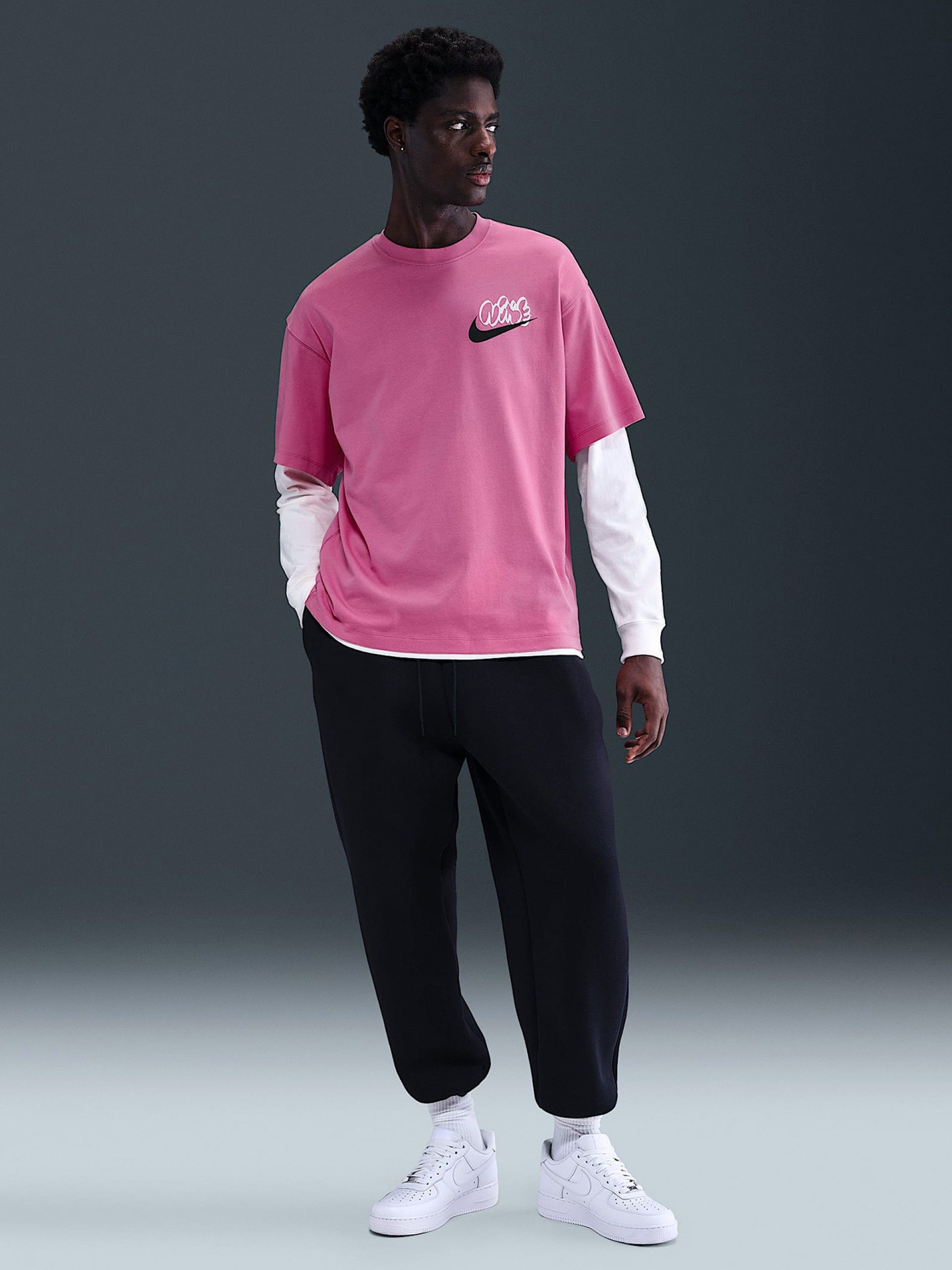 Nike Solo Swoosh Pink T-shirt For Men