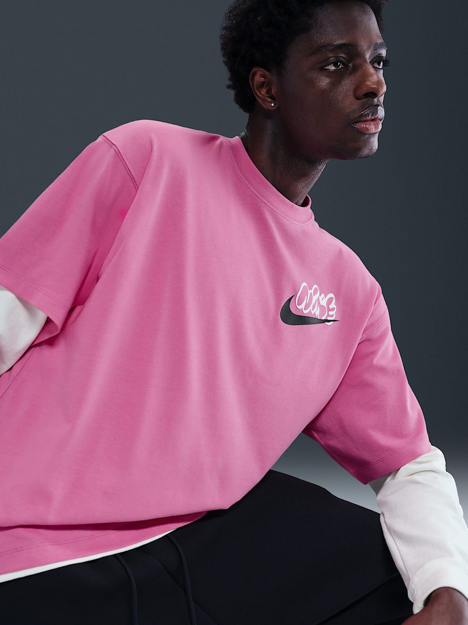 Nike Solo Swoosh Pink T-shirt For Men