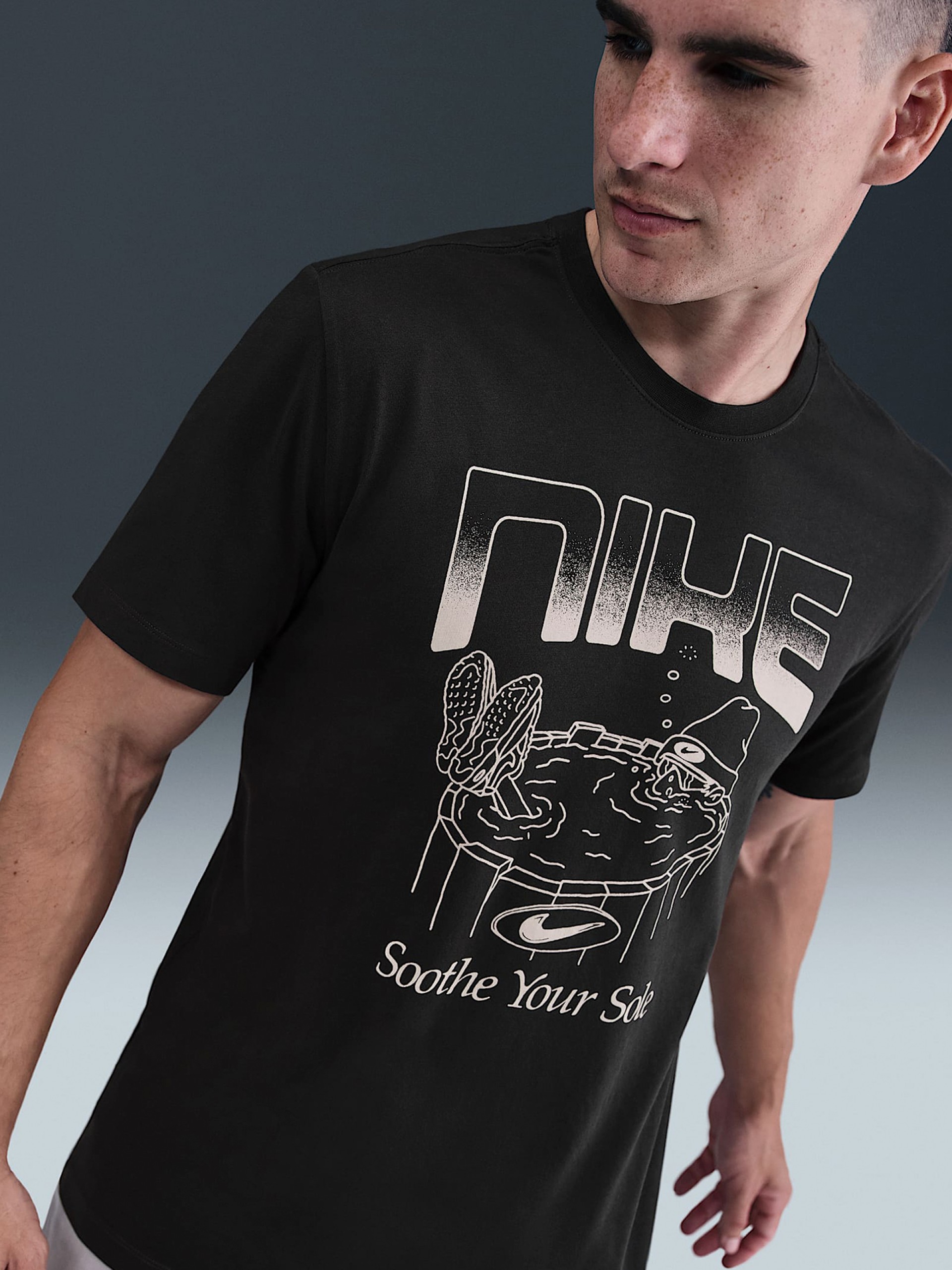 Nike Sportswear Grey T-shirt For Men