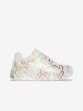 Sapatilhas Skechers x JGoldcrown UNO Lite - Metallic Love Kids Brancas e Douradas