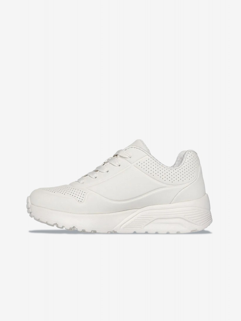 Sapatilhas Skechers x JGoldcrown UNO Lite - Metallic Love Kids Brancas e Douradas